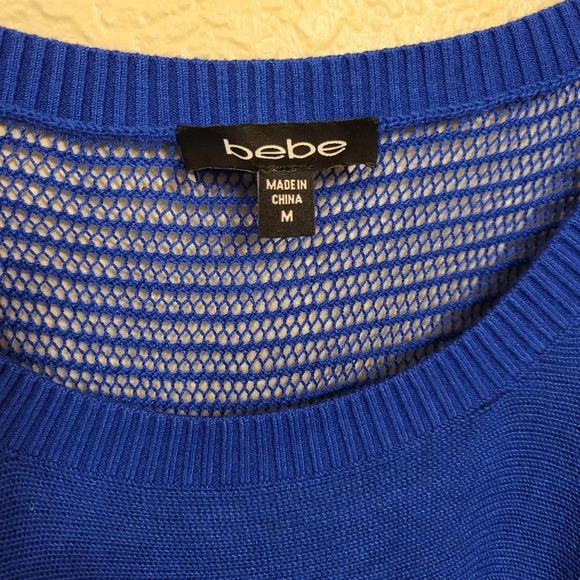 bebe blue knitted top - Picture 3 of 8